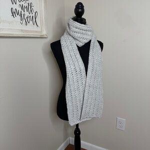 J.Jill Alpaca Knit Scarf Beanie Set Gray